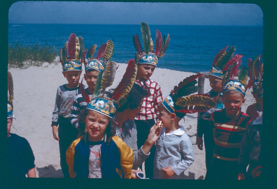 Indian Headdresses on beach